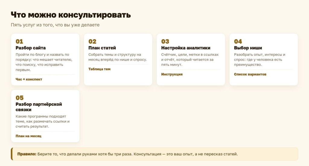 Схема: что можно консультировать