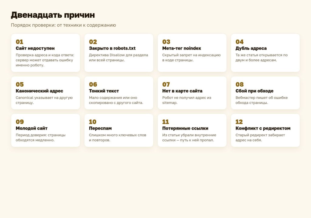 Схема: двенадцать причин