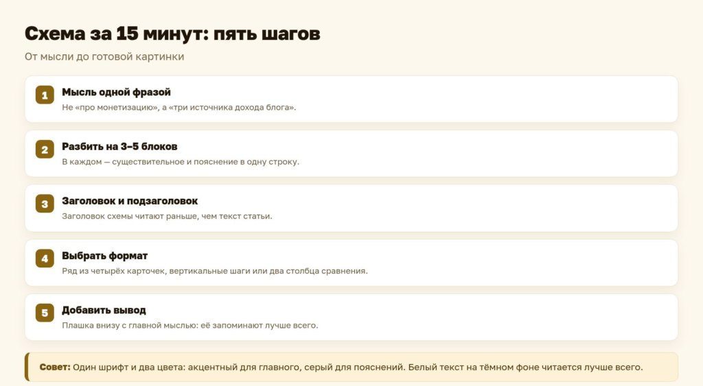 Схема: как сделать схему за 15 минут